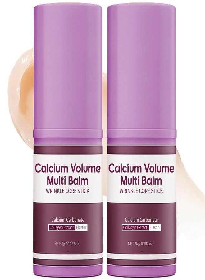 Aseawave 2Pcs Calcium Volume Multi Balm Stick, Korean Skin Care Moisturizing Balm with Vitamin, Almond & Vitamin E for Lip Eye Neck - Image 1